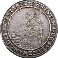 1639 Sverige riksdaler Kristina (1632-1654), Stockholm type, 1+/01