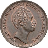 1847 Sverige skilling banco Oskar I (1844-1859), 0/01