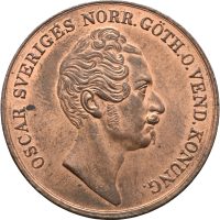 1851 Sverige 4 skilling banco Oskar I (1844-1859), 0/01