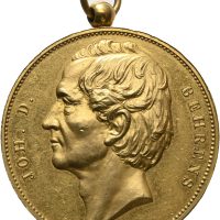 1887 Johan Behrens Studentersangforeningen 40 år, forgylt bronse.