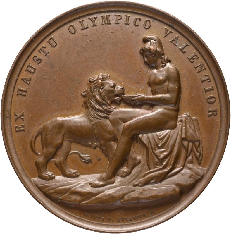 1861 Universitets 50 års jubileum, Kullrich, 42 mm, bronse, små hakk, 01