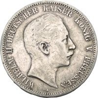 1900 A Tysk keiserriket, Preussen 5 mark Wilhelm II (1888-1918), Berlin, 1