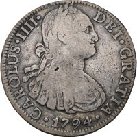 1794 Mexico 8 reales Carl IV, 1