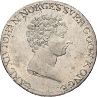 1823 speciedaler Carl XIV Johan, praktfull eksemplar, 0/01