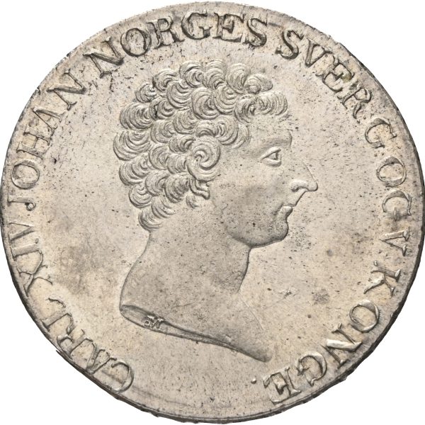 1823 speciedaler Carl XIV Johan, praktfull eksemplar, 0/01