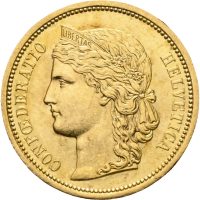 1883 Sveits 20 francs, Libertas, 01