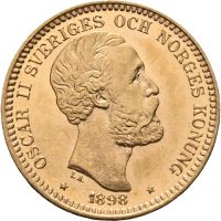 1898 Sverige 20 kronor Oskar II (1872-1907), 0/01
