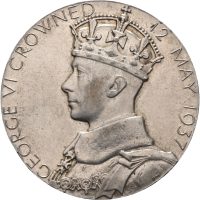 1937 England Coronation of George VI, P. Metcalfe, sølv, 32 mm, 1+