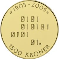 2005 1500 kroner, hundreårsmynten i gull nr. 3, proof