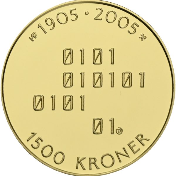 2005 1500 kroner, hundreårsmynten i gull nr. 3, proof