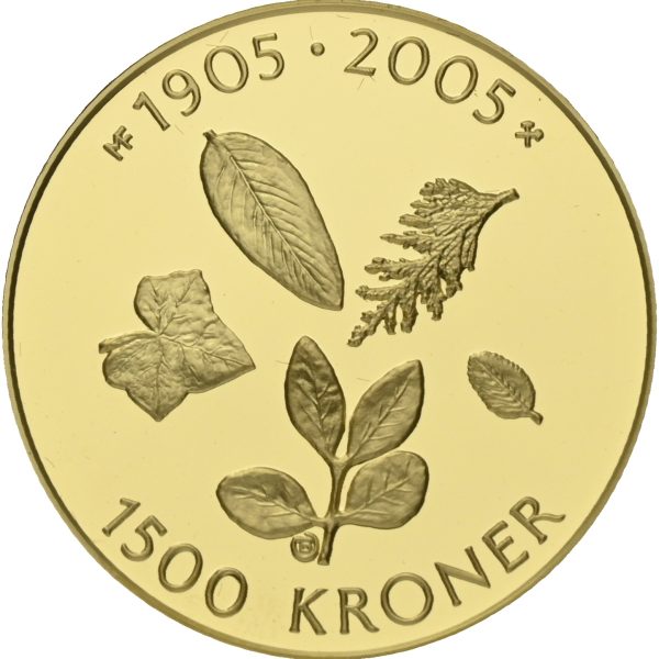 2003 1500 kroner, hundreårsmynten i gull nr. 1, proof