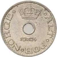 1924 10 øre Haakon VII, 0/01