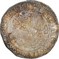 1673 Brabant dukaton Karl II, Antwerpen, ex. Rundefunnet, sterkt korrodert, 1-