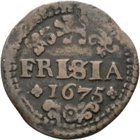 1675 Nederland, Friesland duit, 1