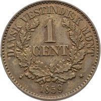 1859 Dansk Vestindien cent Frederik VII, 01