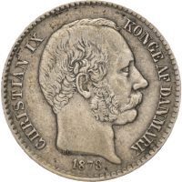1878 Dansk Vestindien 10 cents Christian IX, 1+
