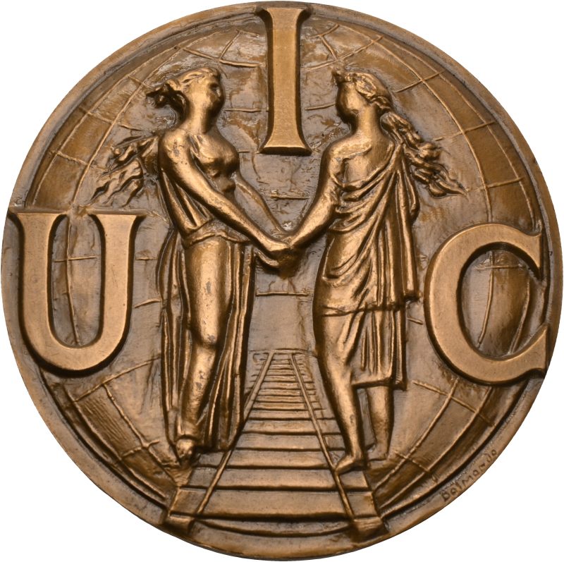 Frankrike Internasjonal jernbane union 40-års jubileum, P. Belmondo, bronse, 67 mm, 0/01