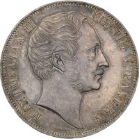 1855 Tyske stater, Bayern dobbeltgylden Maxmilian II Josef (1848-1864), 01