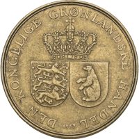1957 Grønland krone, alubronse, 1+