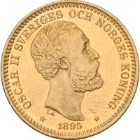 1895 Sverige 20 kronor Oskar II, 0/01