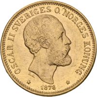 1876 Sverige 20 kronor Oskar II, 01