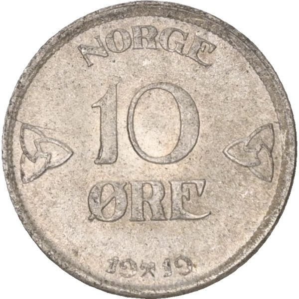 1919 10 øre Haakon VII, 0