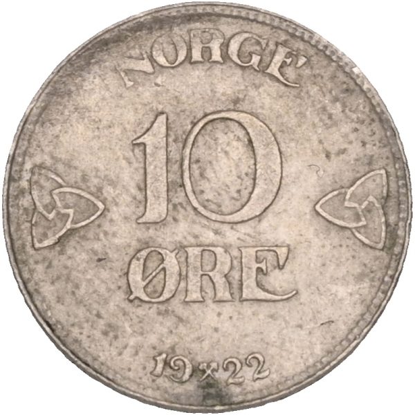 1922 10 øre Haakon VII (1905-1957), 1+