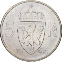 1967 5 kroner Olav V (1957-1991), 0