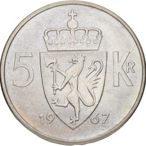 1967 5 kroner Olav V (1957-1991), 0