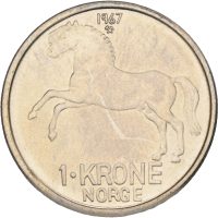 1967 krone Olav V (1957-1991), 0