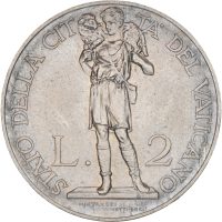 1930 Vatikanet 2 lire Pius XI (1922-1939), 0/01