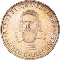 1982  Italia 500 lire, 350 år Galileo Galilei, 0/01