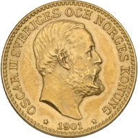 1901 Sverige 10 kronor Oskar II, 01