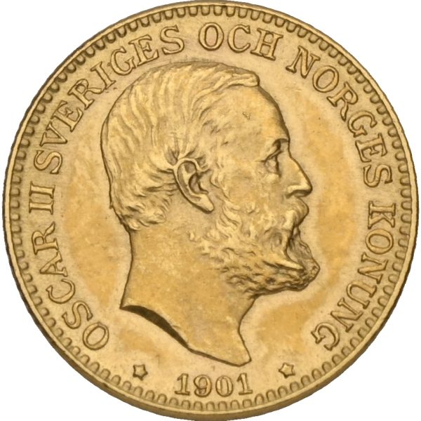 1901 Sverige 10 kronor Oskar II, 01