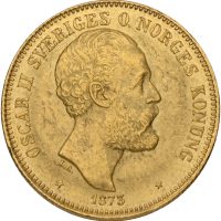 1873 Sverige 20 kronor Oskar II, 1+/01