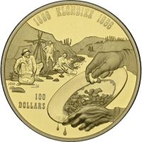 1996 Canada 100 dollars Elizabeth II (1952-2022), Klondike, 7,77 g gull, 0