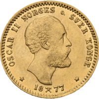 1877 10 kroner Oscar II, 1+