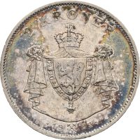 1907 2 kroner Haakon VII (1905-1957), 1+