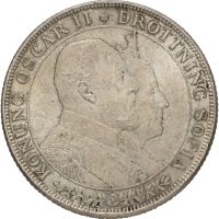 1907 Sverige 2 kronor Oskar II (1872-1907), Kongens gullbryllup, 01