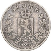 1904 50 øre Oscar II (1872-1905), 1