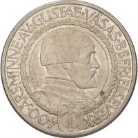 1921 Sverige 2 kronor Gustav V(1907-1950), 400 år frihetskrigen, 01