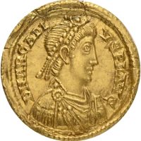 AV solidus Arcadius (383-408 e.Kr.), 4,44 g, Ravenna, 01