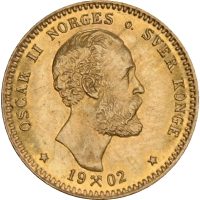 1902 10 kroner Oscar II (1872-1905), 0/01