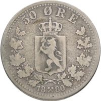 1880 50 øre Oscar II (1872-1905) 1-