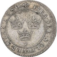1680 Sverige 4 öre Karl XI (1660-97), 1/1+