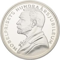 2001 Sverige 200 kronor Carl XVI Gustaf, 100 år Nobelpriset, 0