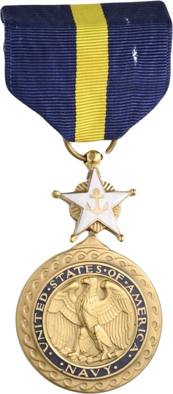 USA Navy Distinguished Service Medal, forgylt, 32 mm, 0/01