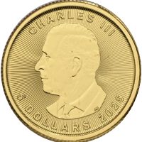 2025 Canada 5 dollars Charles III (2022-til dato), Maple Leaf, 1/10 oz gull, BU