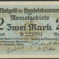1922 Litauen 2 Mark, (MEMEL), 0