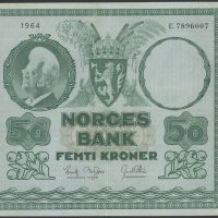 1964 50 kroner E.7896007, 4. utgave, 1-